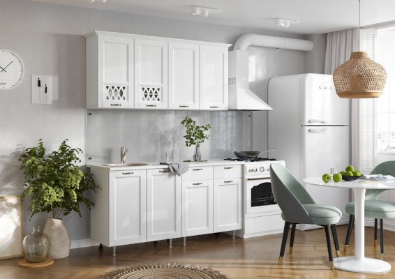 Кухонный гарнитур Милано 1,6 м Компоновка 2 (Миф)